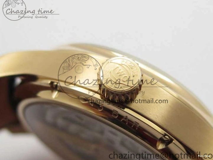 MIROTIME 0427 Elegant Portugieser Perpetual Calendar IW503302 RG V9F 1:1 Best Edition Gray Dial on Black Leather Strap A 7096